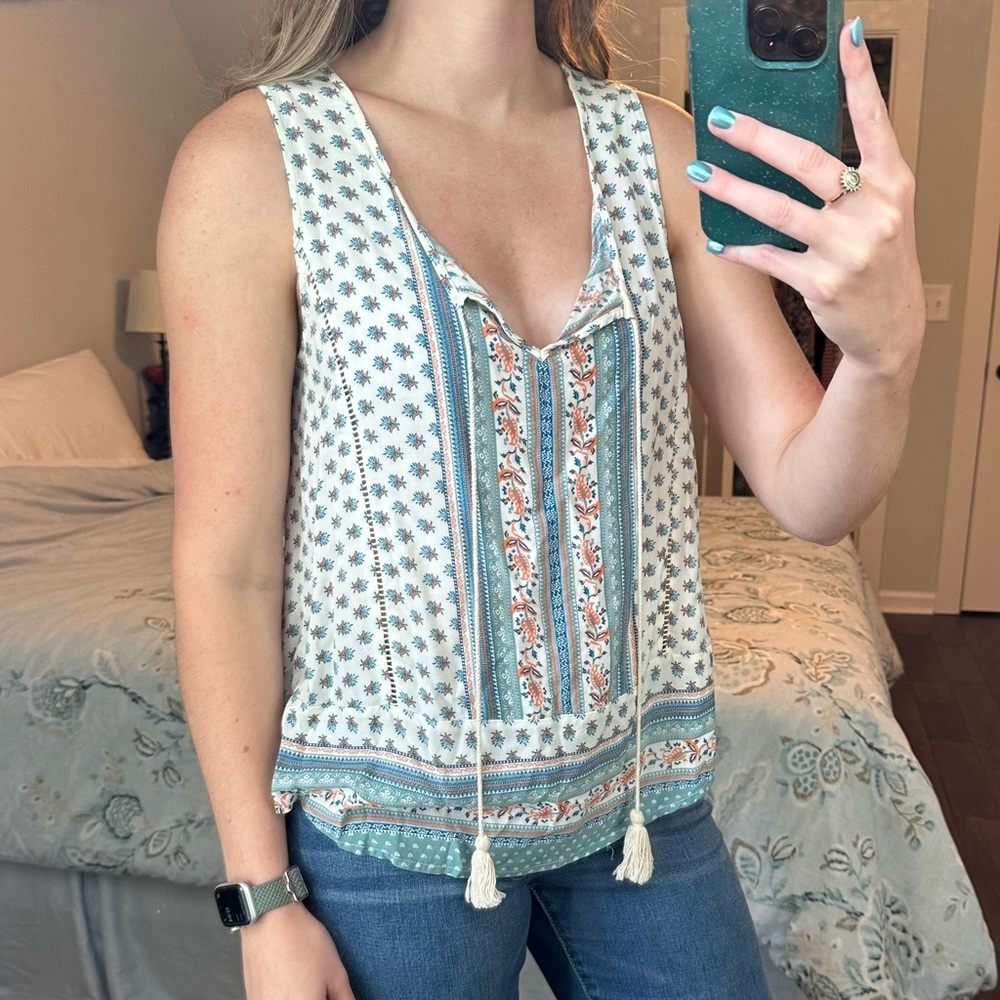Hem & Thred patterned tank